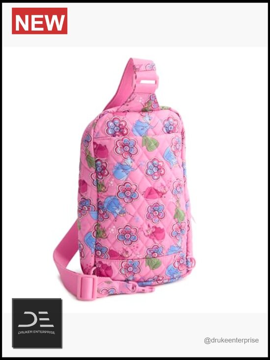 Premium Cotton Sling Backpack - Crossbody Purse for Travel - 2 Zip Compartments